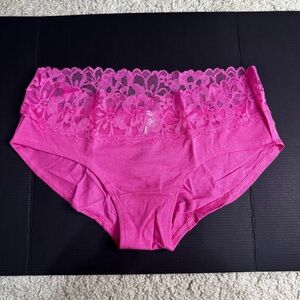 NWT Victoria's Secret Panty Pink Lace Waist Size M